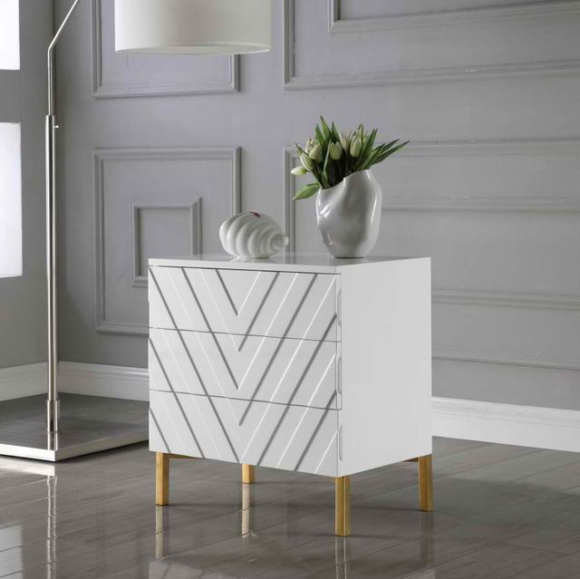 Meridian Furniture Collette White Side Table-2