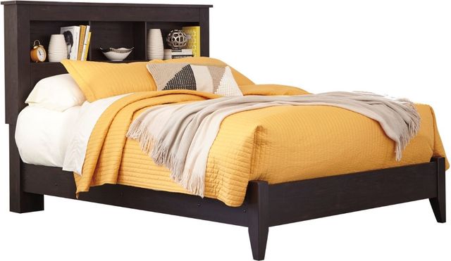Signature Design by Ashley® Reylow 5-Piece Dark Brown Queen Bookcase Bed Set-1