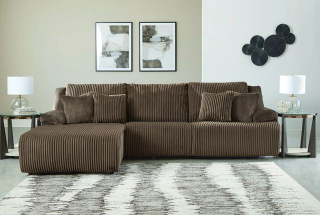 Signature Design by Ashley® Top Tier 3-Piece Chocolate Manual Reclining Left-Arm Facing Sectional and Chaise-1