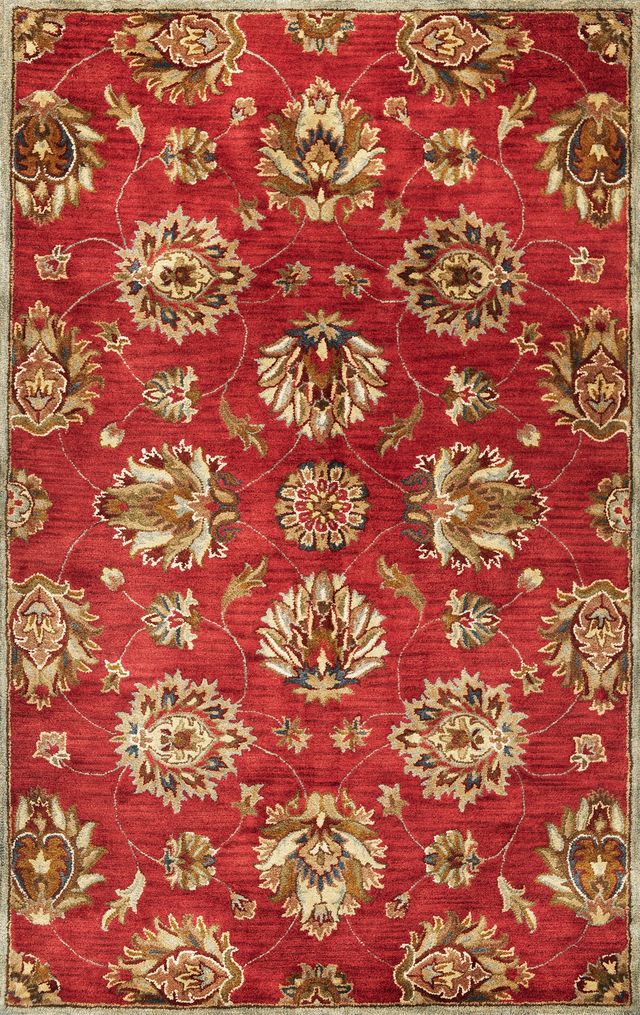 KAS Rugs Syriana Red Allover Kashan 5'x8' Rug-0