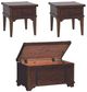 Liberty Furniture Aspen Skies 3-Piece Russet Brown Table Set-0