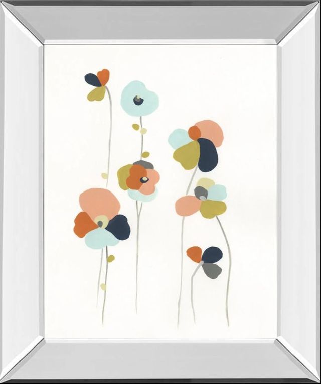Classy Art Modular Bouquet III by June Erica Vess Mirror Framed Wall Art-0