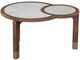 Steve Silver Co. Oormi 3-Piece White Occasional Table with Cognac Base Set-4