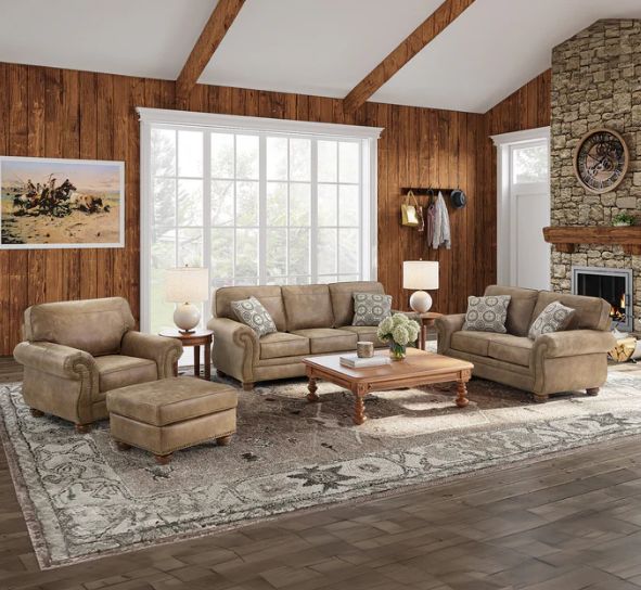 Legends Home Prairie Rustic Ottoman-1