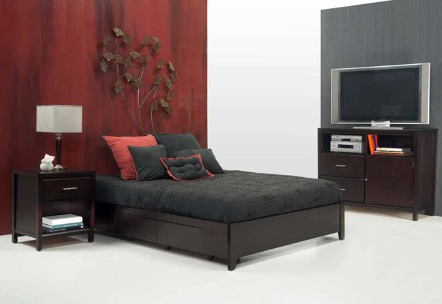 Modus Furniture Nevis Espresso King Simple Storage Bed-1