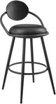 Armen Living Carnation Vintage Black Swivel Counter Stool-0