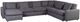 Porter International Designs Cullen 4-Piece Gray Left-Arm Facing Sectional-0