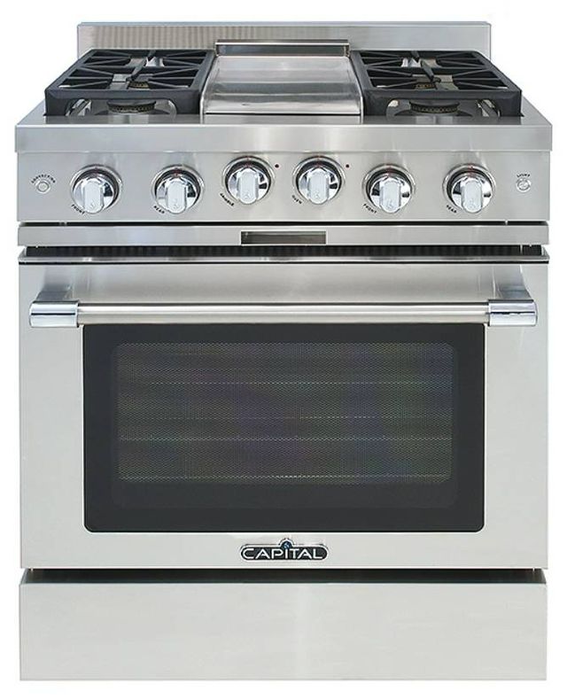 Capital Cooking™ Classic Chef 30" Stainless Steel Sealed Burner Pro Style Gas Range with Griddle-0