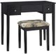 Linon Virginia 2-Piece Black Vanity Set-3