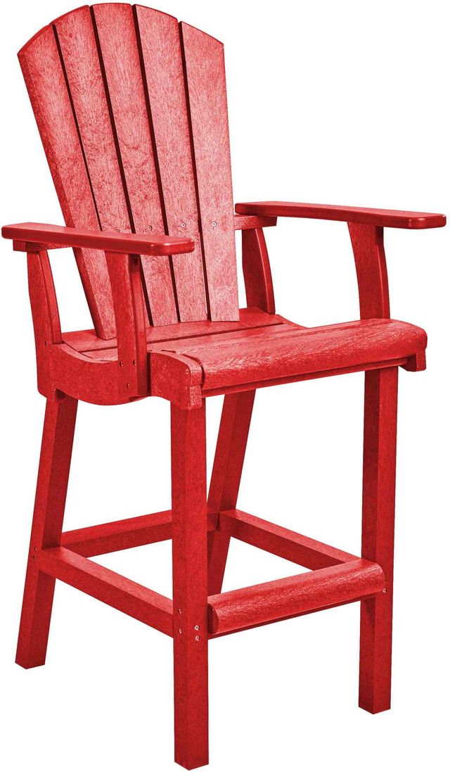 C R Plastics Generation Line Red Classic Pub Arm Chair-0