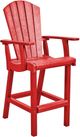 C R Plastics Generation Line Red Classic Pub Arm Chair-0
