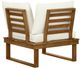 Linon Sea Breeze 2-Piece Beige/Brown Wooden Outdoor Table and Corner Chair with Cushion Set-4