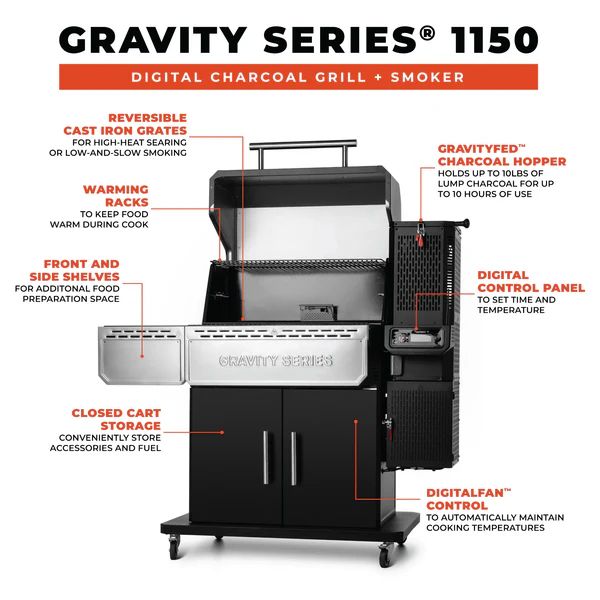 Gravity Series® 1150 Digital Charcoal Grill and Smoker-4