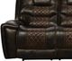 Corinthian Furniture Mcgregor Brown/Tobacco Manual Reclining Sofa with Dropdown Table-1