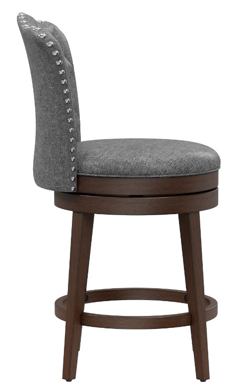HH2 Home Edenwood Chocolate Counter Height Swivel Stool