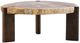 Dovetail Furniture Sampson Light Natural 30" Coffee Table with Bronze Base-0
