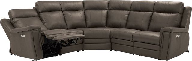 Palliser® Furniture Customizable Asher 6-Piece Power Reclining Curved Sectional with Storage Console-1