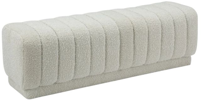 Meridian Furniture Heathrow Cream Bench/Ottoman-0