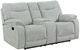 New Classic® Home Furnishings Chablis Mist Gray Manual Reclining Console Loveseat-0