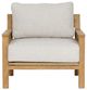 Dovetail Furniture Lexy Natural/Taupe Fabric/Wooden Outdoor Sofa Chair-1