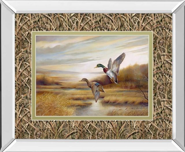 Classy Art Mallards by Ruanne Manning and Mossy Oak Native Mirror Framed Wall Art-0