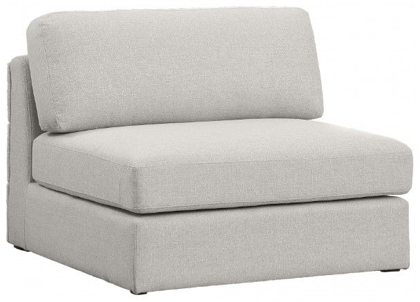Meridian Furniture Beckham Beige Linen Polyester Modular Armless Chair-0