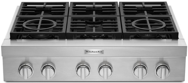 KitchenAid® 36" Stainless Steel Gas Rangetop-0