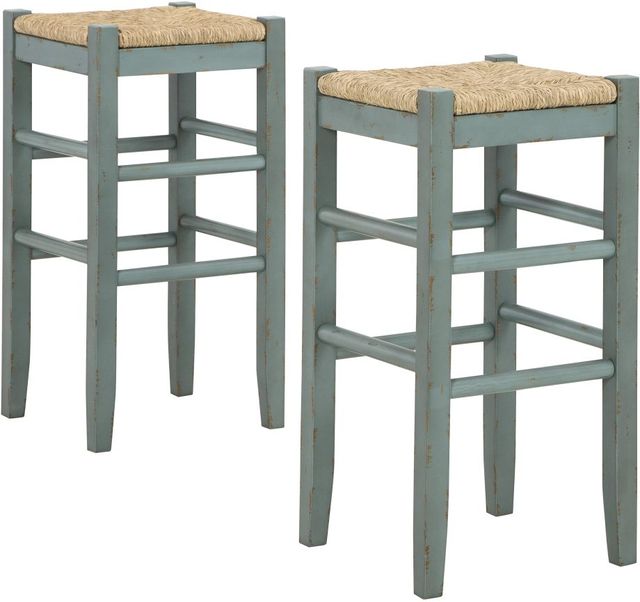 Signature Design by Ashley® Mirimyn Teal Bar Height Bar Stool - Set of 2-3