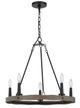 Cal® Lighting & Accessories Maidstone 5-Light Iron/Oak Metal Chandelier-0