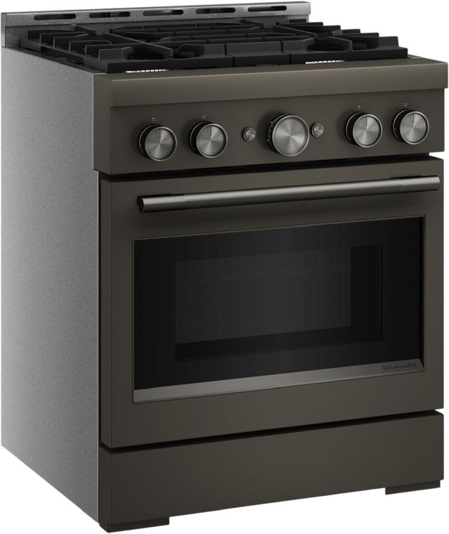 KitchenAid® 30" Black Ore Pro Style Gas Range with No Preheat Air Fry Mode-4