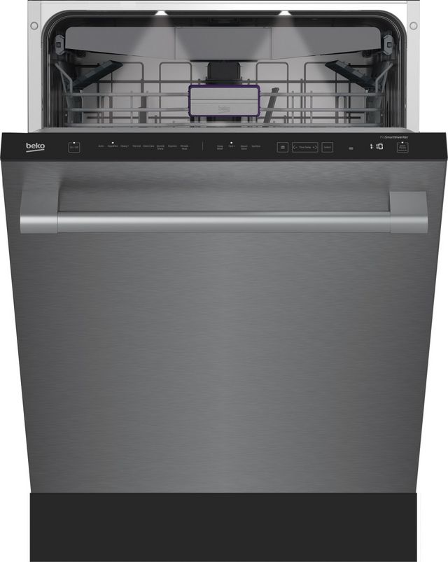 Beko 24" Fingerprint-Free Stainless Steel Top Control Built In Dishwasher-0
