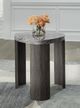 Signature Design by Ashley® Surmour Gray End Table with Brown Base-4