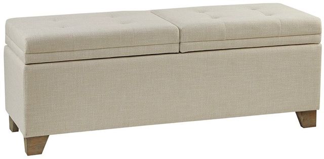 Olliix by Madison Park Natural Ashcroft Storage Bench-1