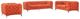 VIG Furniture Divani Casa Delilah 3-Piece Orange Sofa Set-1