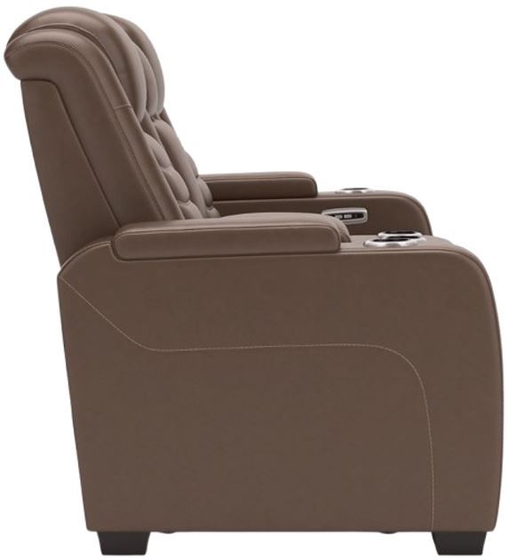 Signature Design by Ashley® High Impact Tobacco Power Reclining Loveseat with Adjustable Headrest-2