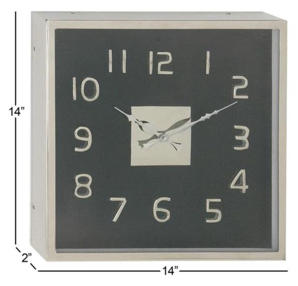 Deco Marche Black 14" Wall Clock-2