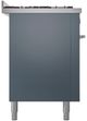 Ilve® Professional Plus II 60" Blue Grey Pro Style Dual Fuel Range-3
