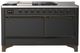 Ilve® Majestic III 60" Graphite Matte Pro Style Dual Fuel Liquid Propane Range with Solid Door and Burnished Trim-0