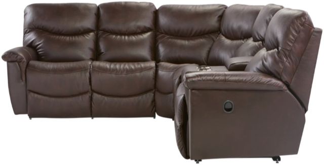 La-Z-Boy® James Walnut Leather Reclining Sectional with Custom Layout Options-2
