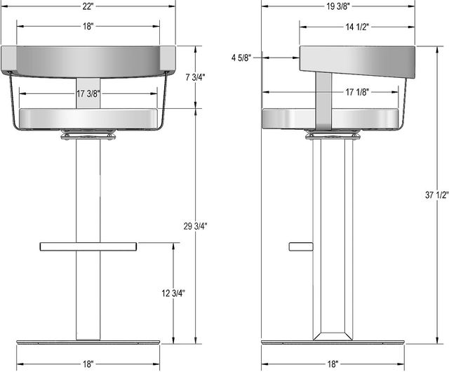 Amisco Customizable Garrison Swivel Bar Stool-2