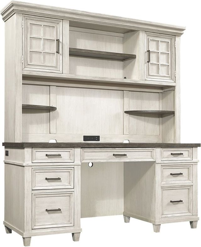 aspenhome® Caraway Aged Ivory Credenza and Hutch-0