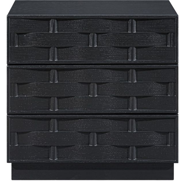 Meridian Furniture Weave Black Nightstand-1