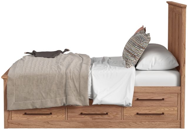 Intercon Oak Park Taupe 12-Drawer Queen Panel Storage Bed-3