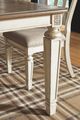 Signature Design by Ashley® Realyn Taupe Dining Extension Table with Chipped White Legs-2