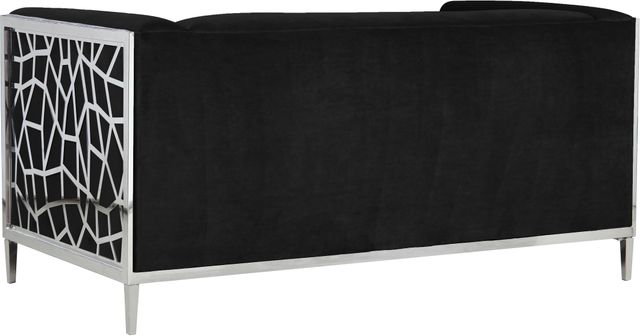 Meridian Furniture Opal Black Velvet Loveseat-2