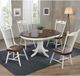 TEI Windswept Shores Cherry Rub-thru Pedestal Dining Table with Buttermilk Base-4
