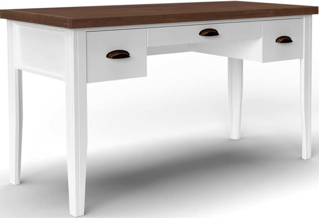 Legends Home Hampton Barnwood/Jasmin White Writing Desk