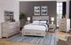 American Woodcrafters 2810 Aurora Whitewash Queen Panel Bed with Storage Footboard-1