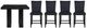 Global Furniture USA D04 5-Piece Black Bar Dining Set-0