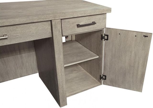aspenhome® Platinum Gray Linen Credenza and Hutch-2